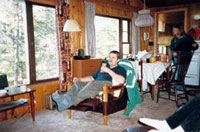 Bates Relaxing at Cottage